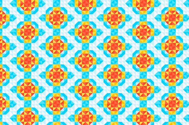 Free vector flat design colorful geometric pattern