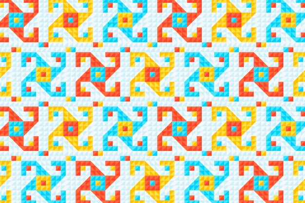 Free vector flat design colorful geometric pattern