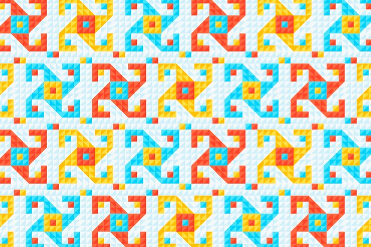 Free Vector flat design colorful geometric pattern