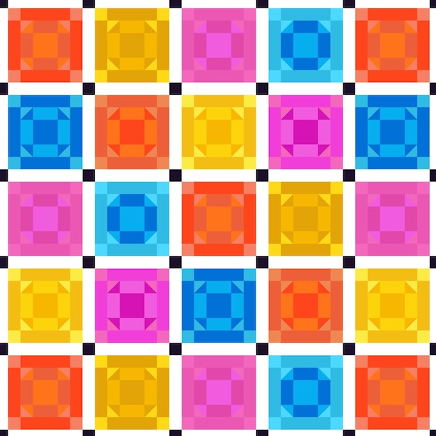 Flat design colorful geometric pattern