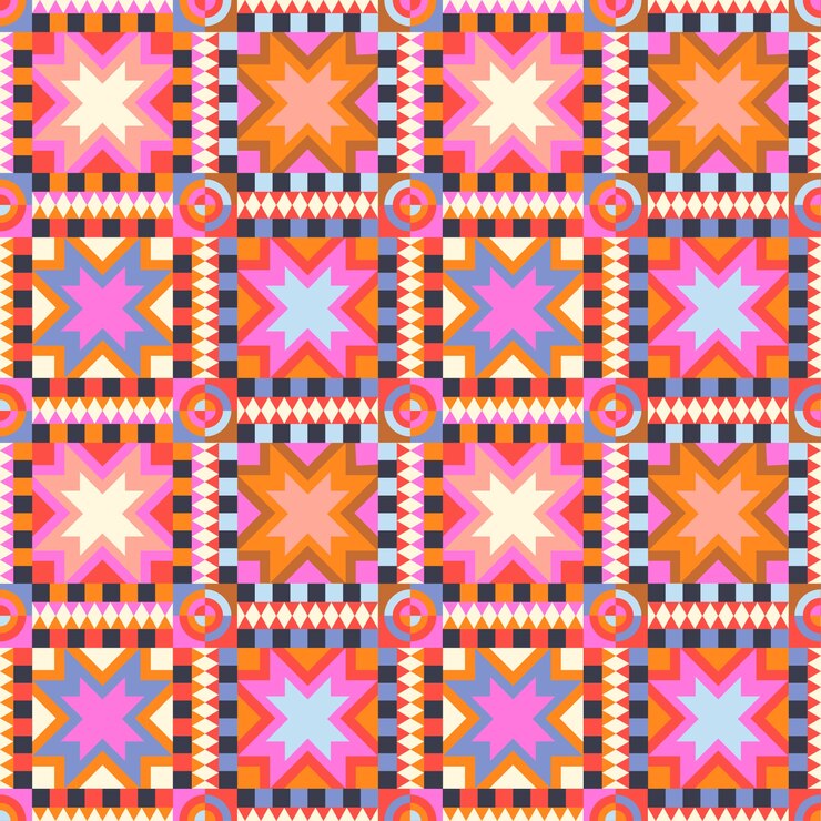 Free Vector flat design colorful geometric pattern