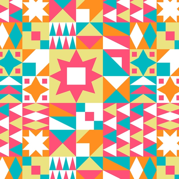 Free vector flat design colorful geometric pattern