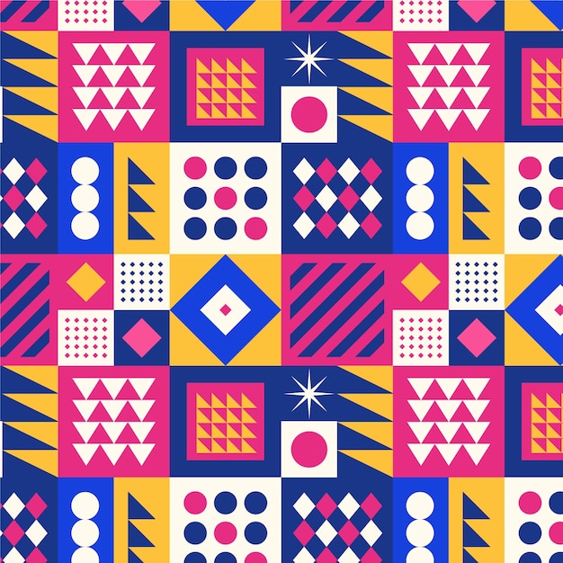 Free vector flat design colorful geometric pattern