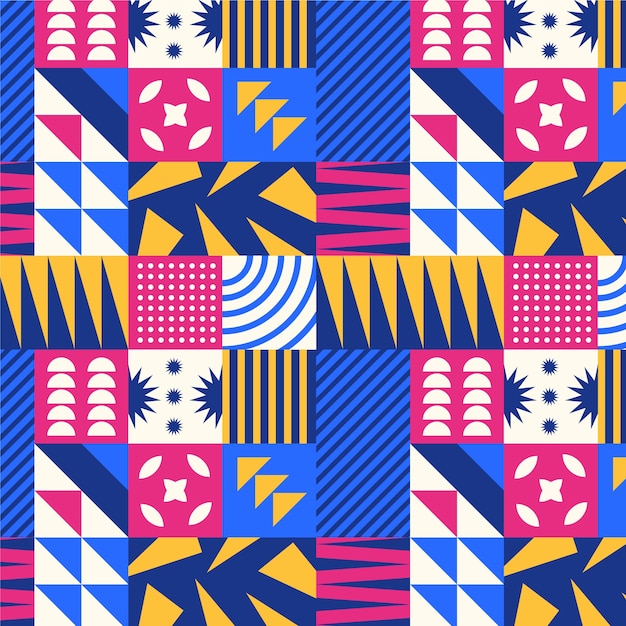 Free vector flat design colorful geometric pattern