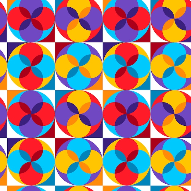 Flat design colorful geometric pattern