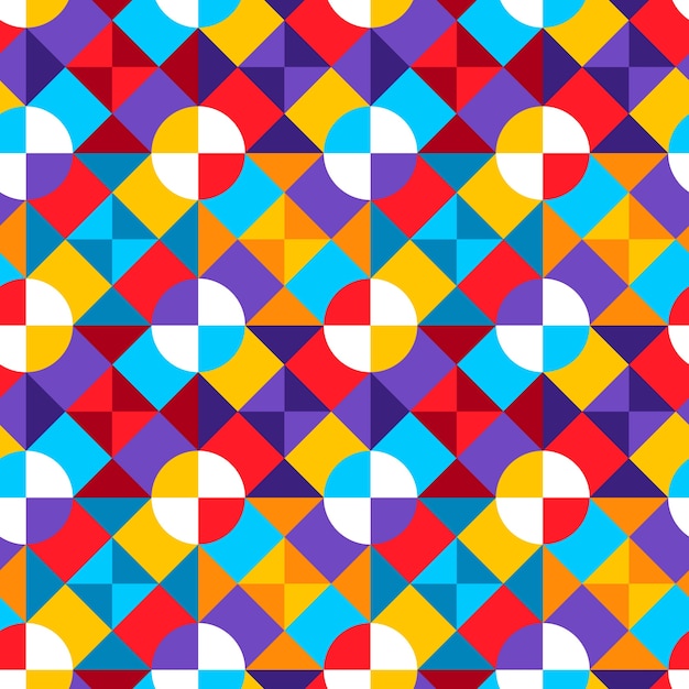 Free vector flat design colorful geometric pattern