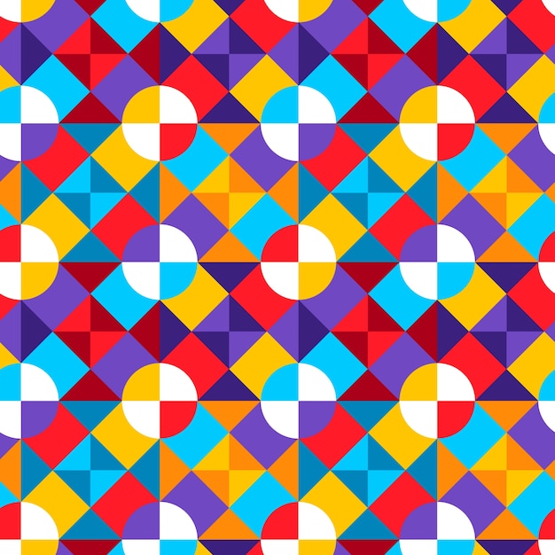 Free vector flat design colorful geometric pattern