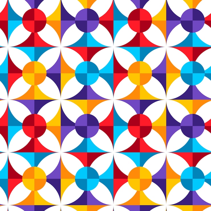 Free Vector flat design colorful geometric pattern