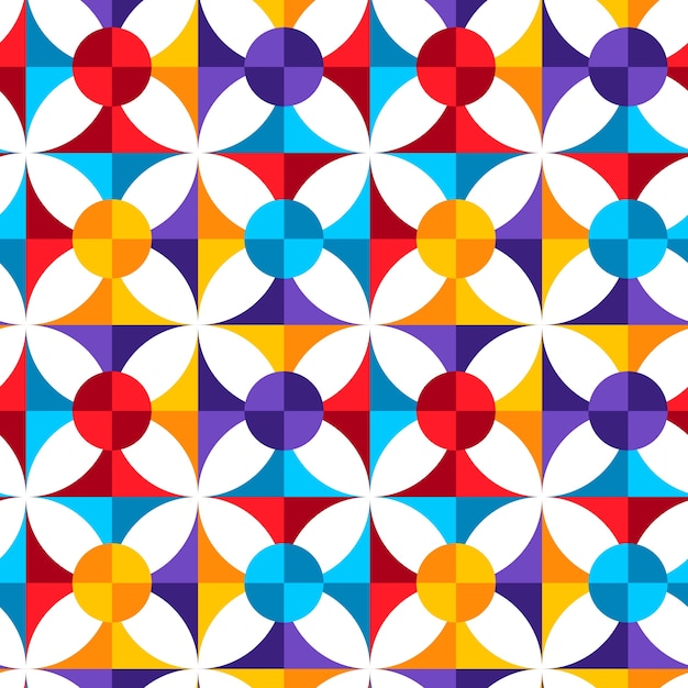 Flat design colorful geometric pattern