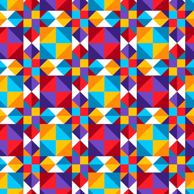 Flat design colorful geometric pattern