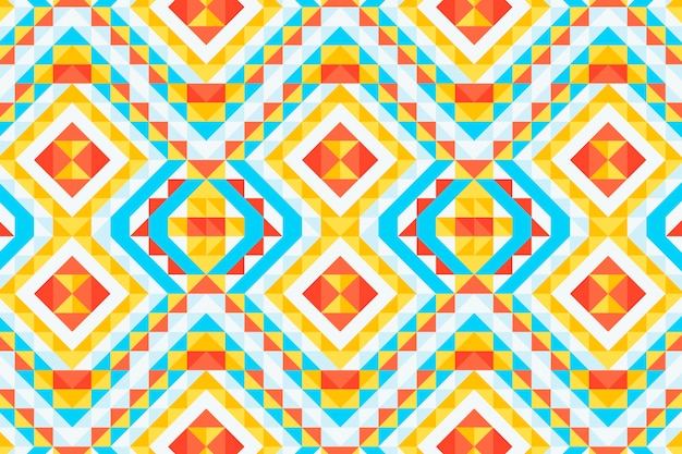 Flat design colorful geometric pattern