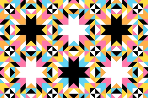 Free vector flat design colorful geometric pattern