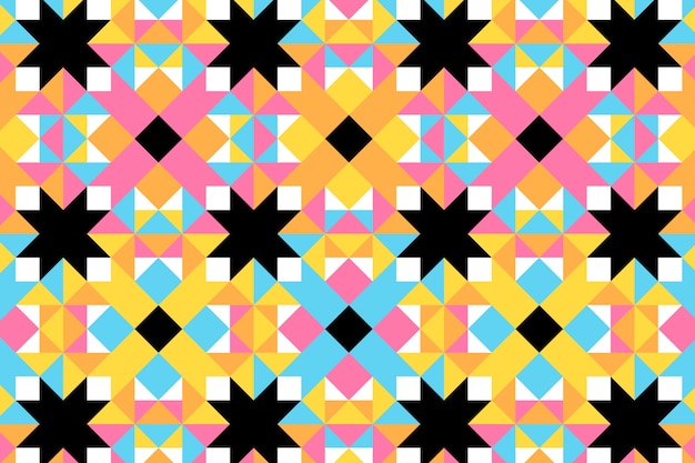 Flat design colorful geometric pattern