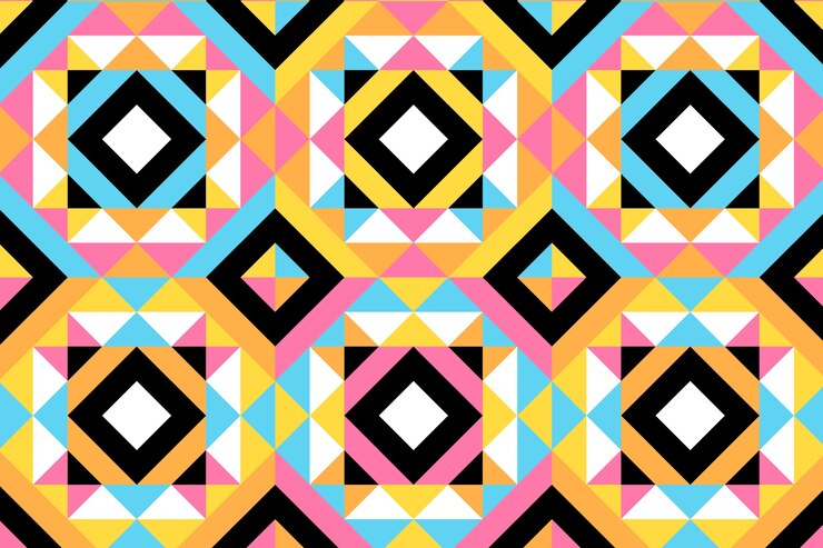 Free Vector flat design colorful geometric pattern