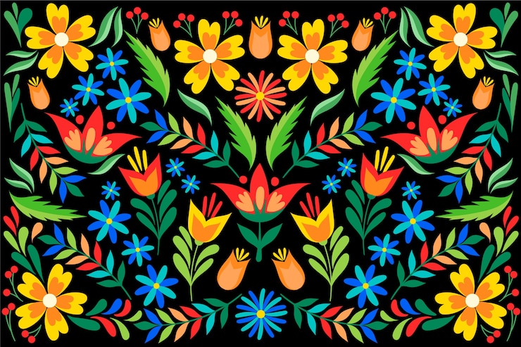 Free Vector flat design colorful mexican background