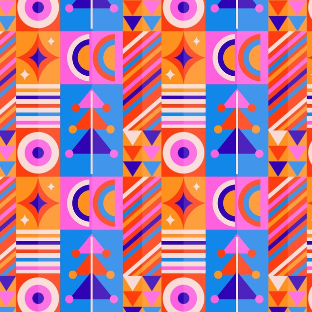 Free vector flat design colorful mosaic pattern