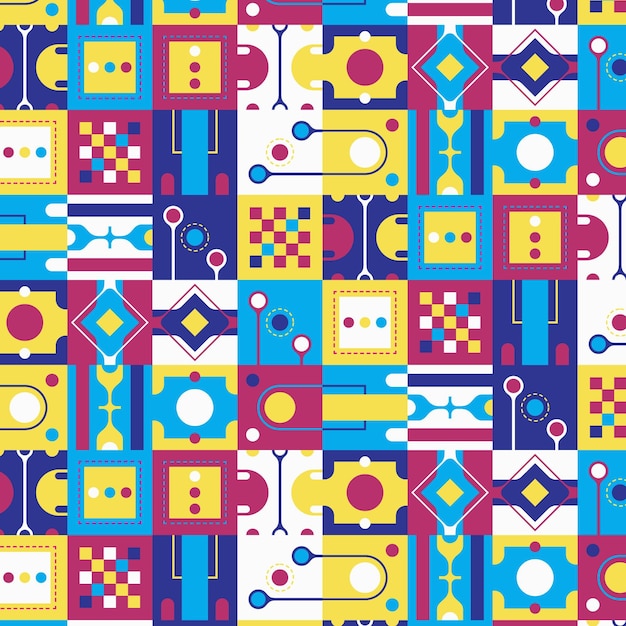 Flat design colorful mosaic pattern