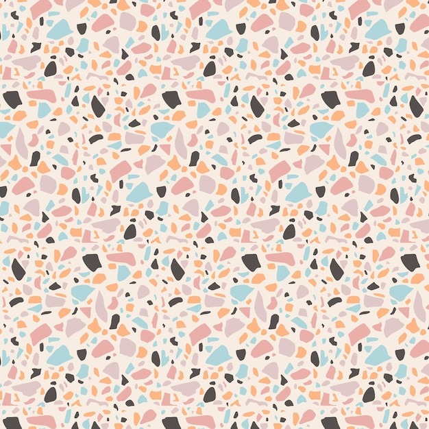 Vettore gratuito modello di terrazzo colorato design piatto