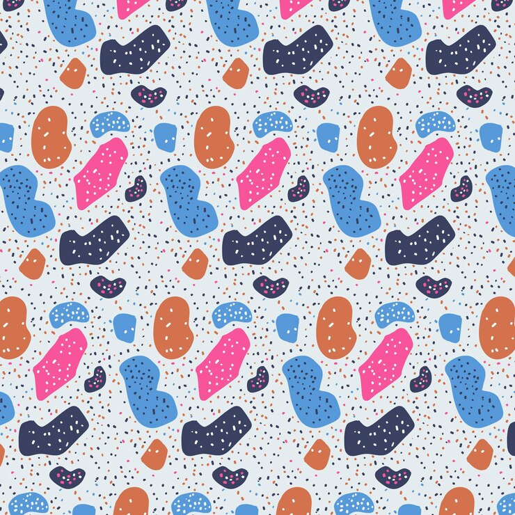 Free Vector flat design colorful terrazzo pattern