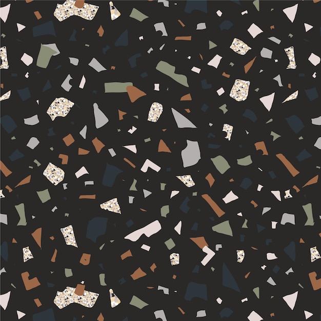 Free vector flat design colorful terrazzo pattern