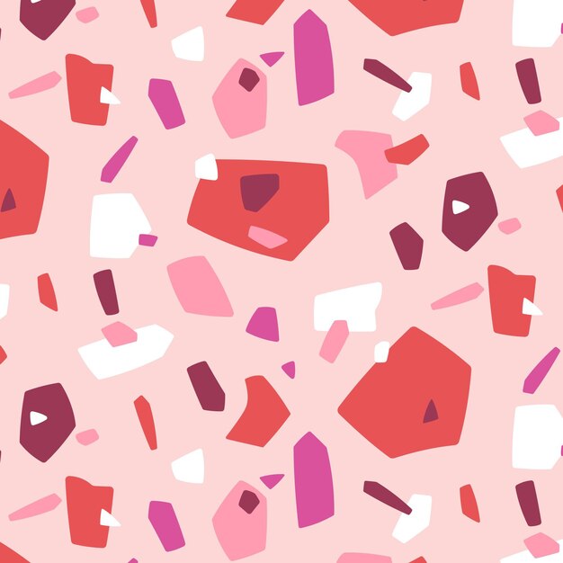 Flat design colourful terrazzo pattern