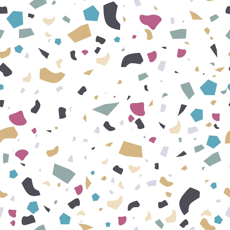 Free Vector flat design colourful terrazzo pattern