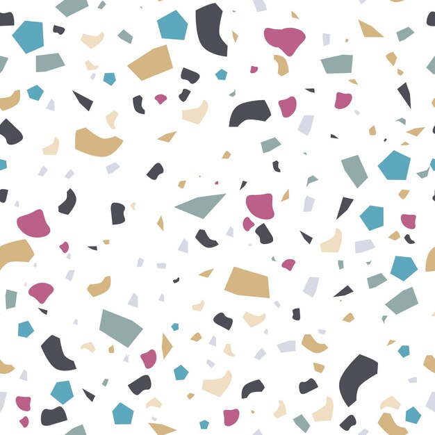 Flat design colourful terrazzo pattern