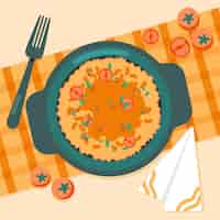 Бесплатное векторное изображение Плоский дизайн комфорта еды иллюстрации