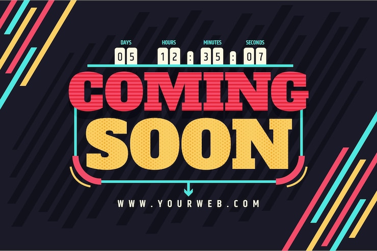 Free Vector flat design coming soon promo background