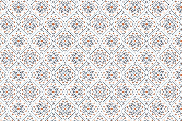 Flat design complex arabesque pattern