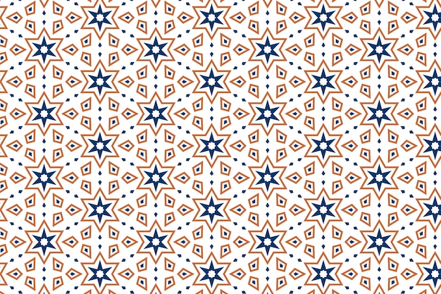 Flat design complex arabesque pattern