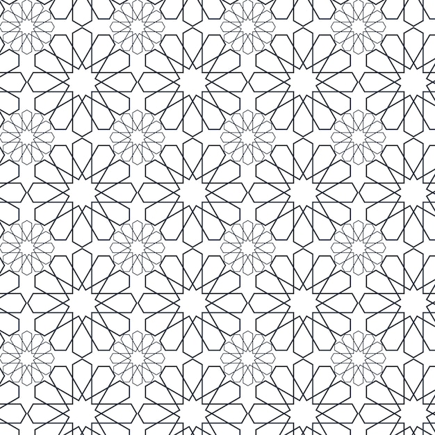 Free vector flat design complex arabesque pattern