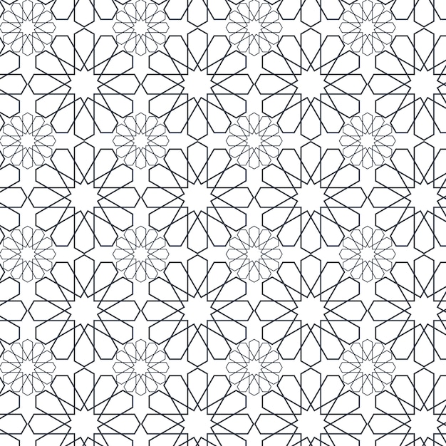 Free vector flat design complex arabesque pattern