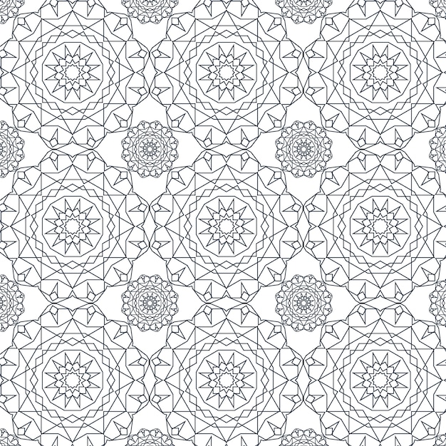 Free vector flat design complex arabesque pattern