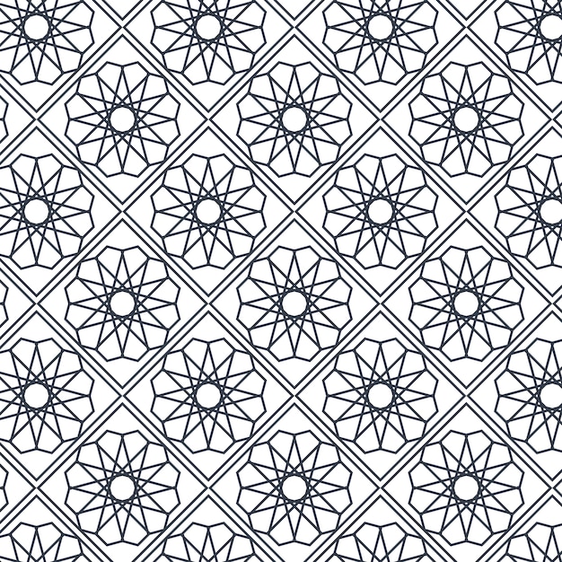 Flat design complex arabesque pattern