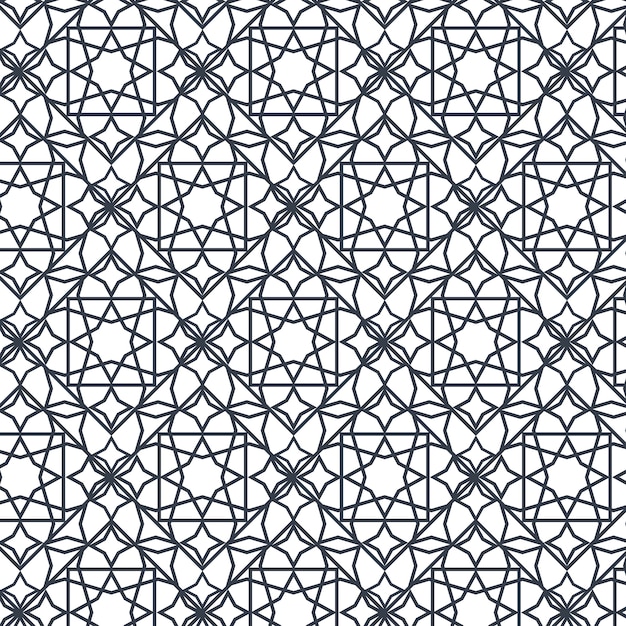Flat design complex arabesque pattern