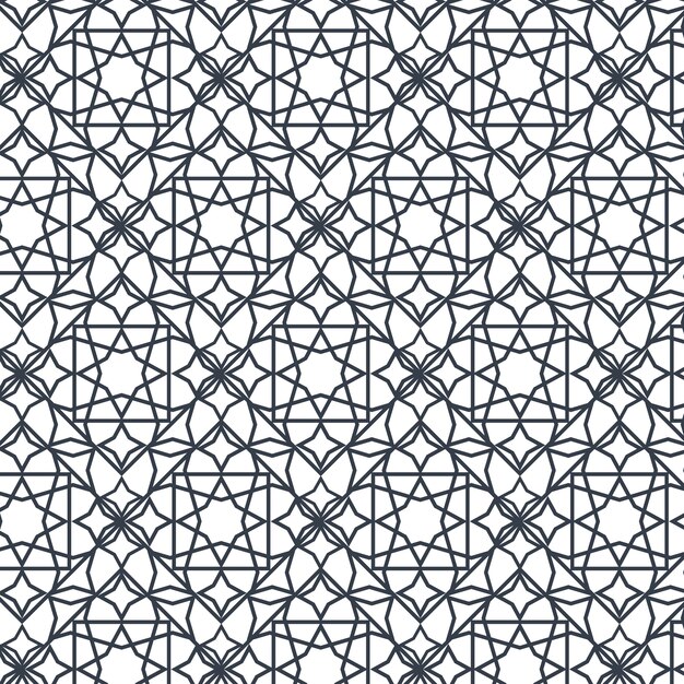 Flat design complex arabesque pattern