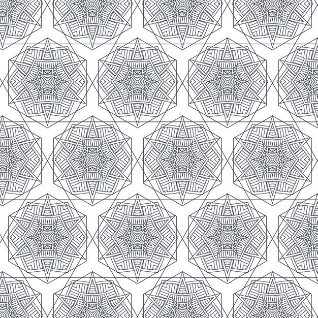 Free vector flat design complex arabesque pattern