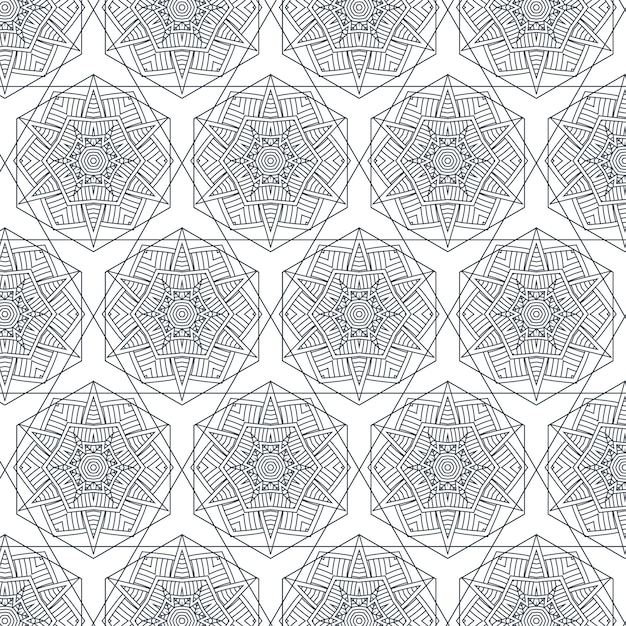 Flat design complex arabesque pattern