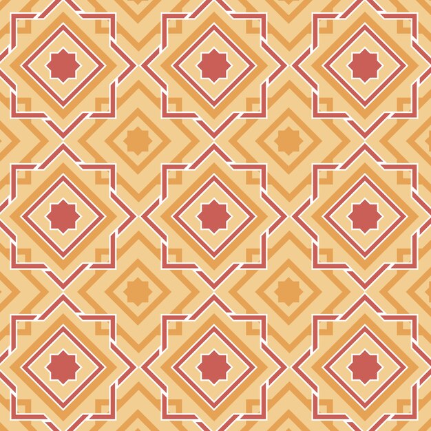 Flat design complex arabesque pattern