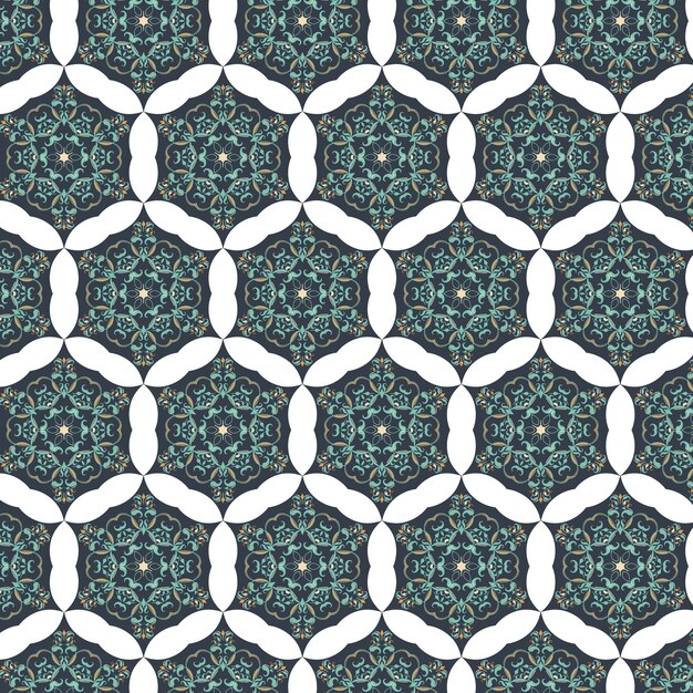 Flat design complex arabesque pattern