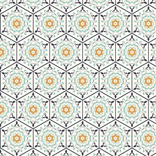 flat design complex arabesque pattern