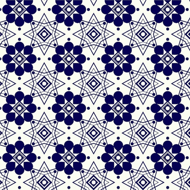 Бесплатное векторное изображение Плоский дизайн сложный арабский узор