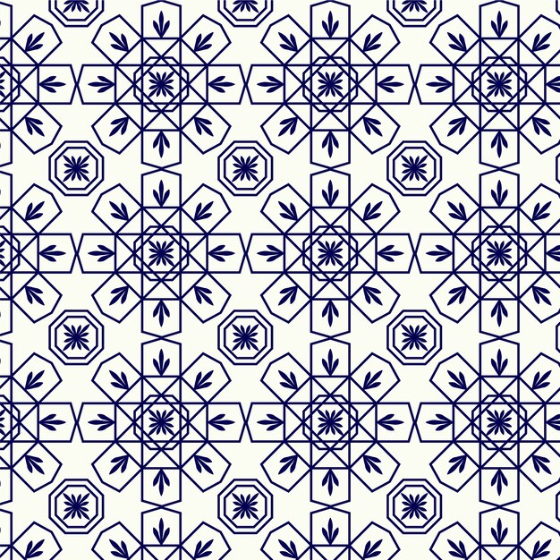 Flat design complex arabesque pattern