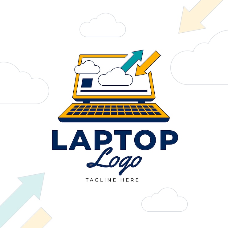 Free Vector flat design computer logo template
