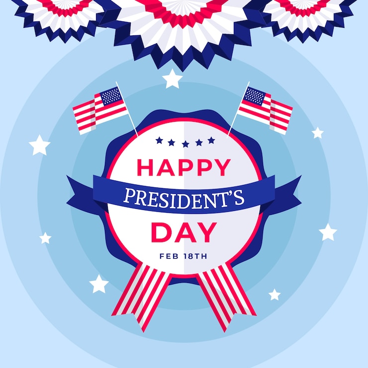Free Vector flat design concept for presidents day celebration