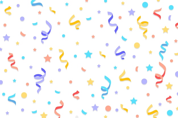 Free vector flat design confetti background