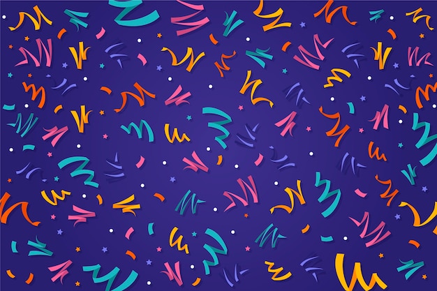 Flat design confetti background