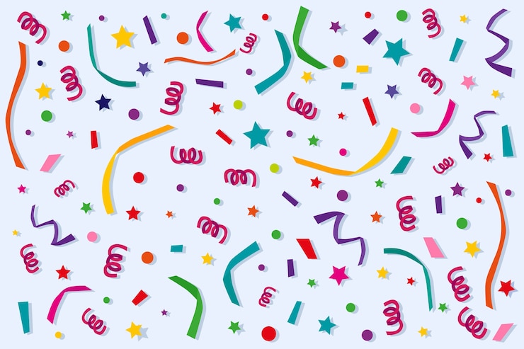 Free Vector flat design confetti background