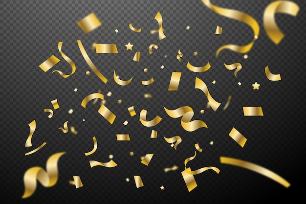 Flat design confetti background